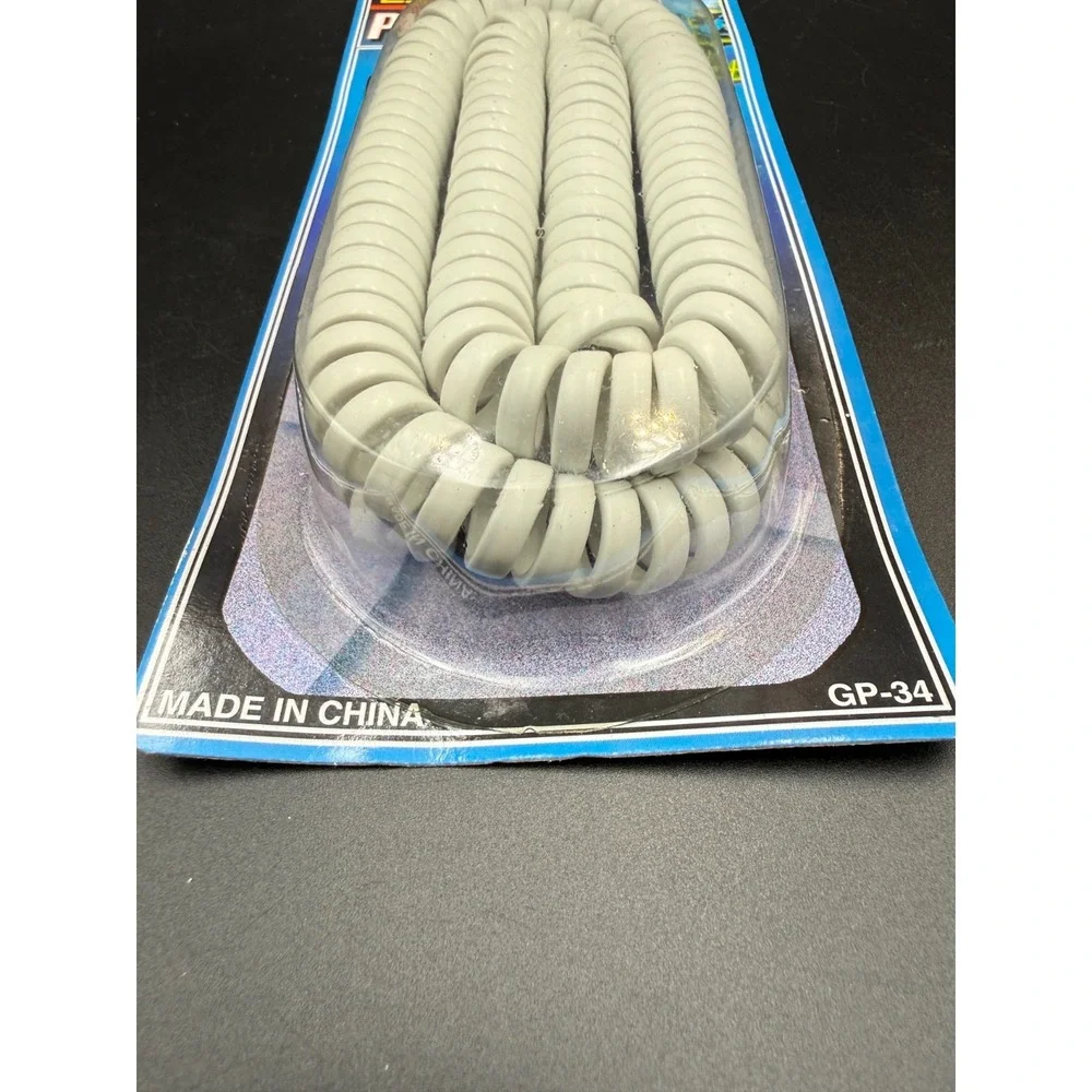 TELNET GP-34 Phone Coil Cord 25 Ft White for Handset Telephones - NOS